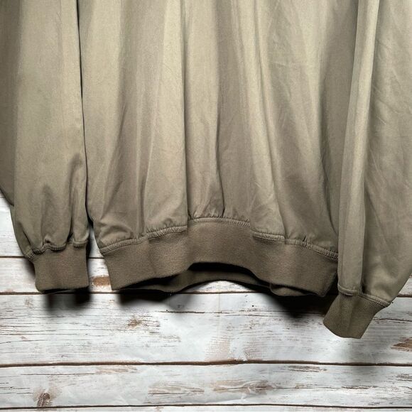 🎇VINTAGE River’s End Green Khaki & Black V-neck Pullover Windbreaker Size M - Picture 3 of 9